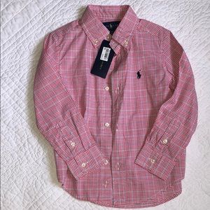 NWT -3t Button down shirt Ralph Lauren